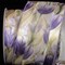 The Ribbon People Purple and White Embossed Flowers Wired Craft Ribbon 4" x 20 Yards